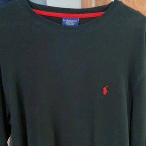 Long Sleeve Cotton Polo Crew Neck